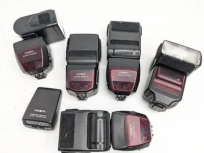 Minolta Canon 300tl 3500xi 5200i 5400xi Shoe Mount Flash Lot • $21.59