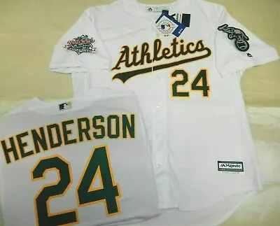 OAKLAND A'S  RICKEY HENDERSON 1989 World Series Baseball JERSEY NEW XXL • $114.99