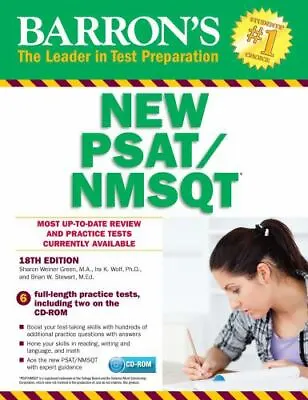 Barron's NEW PSAT/NMSQT With CD-ROM By Sharon Weiner Green Ira K. Wolf And... • $2