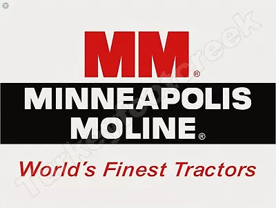 Minneapolis Moline World's Finest Tractors 9  X 12  Metal Sign • $14.99