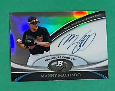 2011 Bowman Platinum Manny Machado Refractor Rookie Auto Ex/nrmt See Pic • $39.99