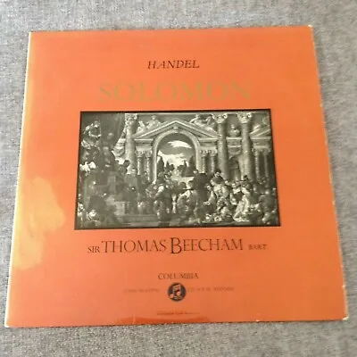 Lp Handel Solomon Sir Thomas Beecham Bart  Record 1. • £3.99