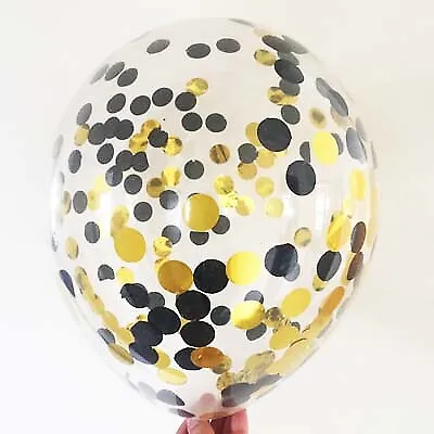 12  Confetti Latex Balloons Helium Birthday Wedding Baby Shower Chrome Baloons  • $2.40