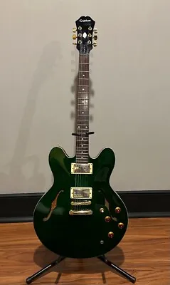 2005 Epiphone DOT-DELUXE Rare Limited Edition Maple Flame Green • $785