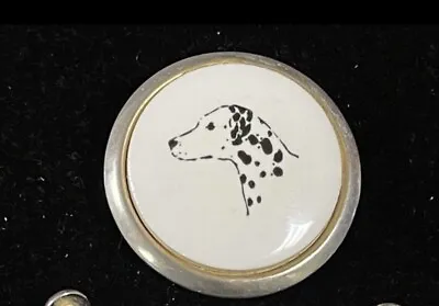 Vintage DALMATION Dog Brooch Pin MCM • $20