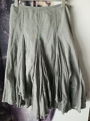 CHARLES NOLAN New York Women's Asymmetric Hem Knee Length Gray Skirt Size 4 • $26.99