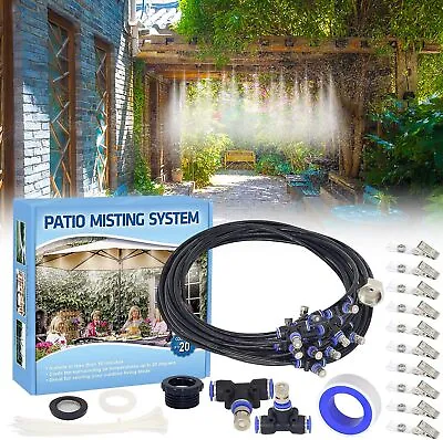 20-98ft Outdoor Patio Water Mister Nozzle Misting Cooling System Fan Cooler • $17.99