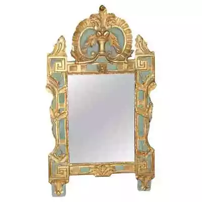 Antique Early 1800s Era Polychromed Gilded Italian Venetian Wall Mirror • $1995