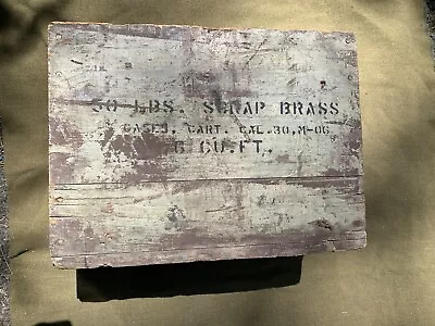 .30-06 Spent Scrap Brass Cartridge Crate Ammuntion WWII US Army • $85