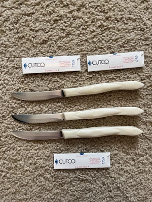 $44.99 • Buy Cutco 1759 Table Knife - Pearl White - Factory Sharpened- 1 Knife Only