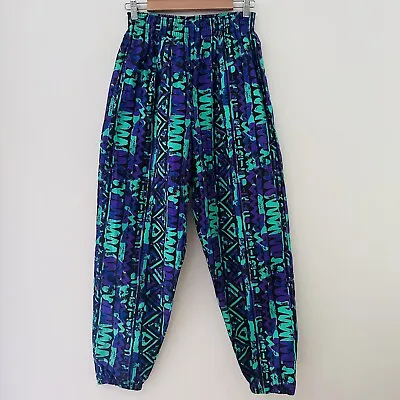 Vintage 80’s Joggy Parachute Gym Pants Mens Small - Party Grunge - Made In Aus • $77.05