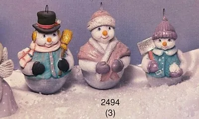 Vintage Scioto Ceramic Mold #s-2494 3 Frosty Roly-poly Ornaments  • $58