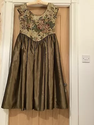 Laura Ashley Vintage Tapestry Dress In Size 16 • £135