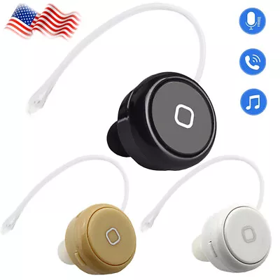 Mini Wireless Earphone Bluetooth Headset Earpiece Noise Canceling For Cell Phone • $8.45