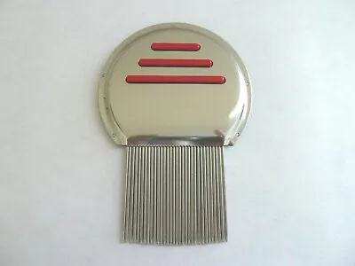 New Red Metal Head Lice Nit Comb Stainless Steel • $8.55