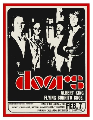 $16.94 • Buy The Doors - POSTER - LIVE CONCERT Albert King Jim Morrison Flying Burrito Bros.