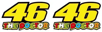 X2 Valentino Rossi The Doctor 46 Motorcycle Vinyl Decal Sticker 100mm 07 • £3.99