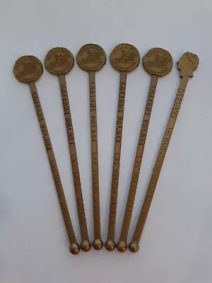 Vintage CEASARS PALACE Las Vegas Casino 6 Swizzle Sticks Coctail Stirrers • $11.97