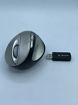 Microsoft Natural Wireless Laser Mouse 7000 Silver W/ Dongle Receiver Model 1117 • $99.99