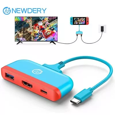 Switch Dock TV Dock For Nintendo Switch Portable Docking Station USB C To 4K HDM • $16.50