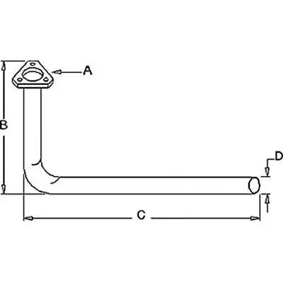 Exhaust Pipe 673511M91 Fits Massey Ferguson 302 304 50 65 • $62.99