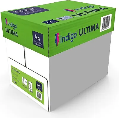 A4 Paper Indigo ULTIMA White Plain Printer Paper- Box Of 5 Reams - 2500 Sheets • £15.99