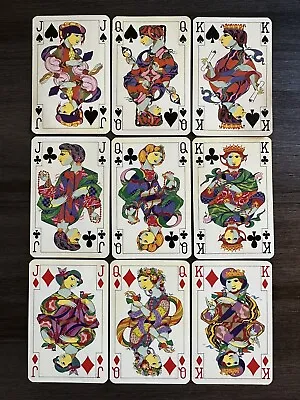 Vintage 1970s Bjorn Wiinblad Danish Art Piatnik Playing Cards - K Q J • $15