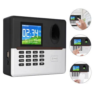 £115.62 • Buy 2.8in LCD WIFI Fingerprint Password Time Clock Office Attendance Machine 125KHZ