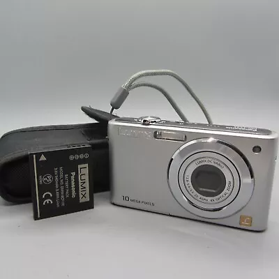 Panasonic Digital Camera DMC-FS42 10.0MP Silver Tested • £64.99