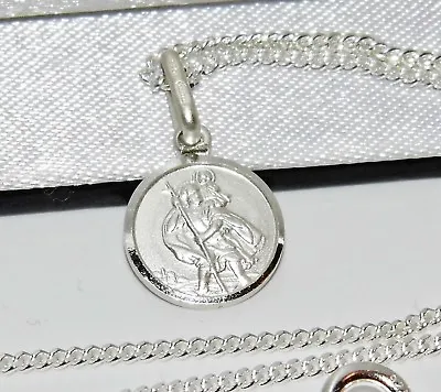 Sterling Silver St Christopher Pendant ~ 925 Silver ~ Choice Of Chain / Necklace • £9.95