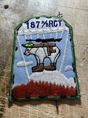 Korean War/1950s/60s? US ARMY PATCH-187th AIRBORNE RCT-ORIGINAL BEAUTY! • $22.50