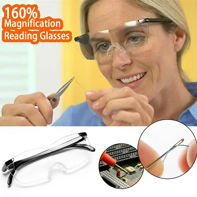 160% Pro Big Vision Magnifying Presbyopic Glasses Spectacle Reading Eyewear Book • $6.52