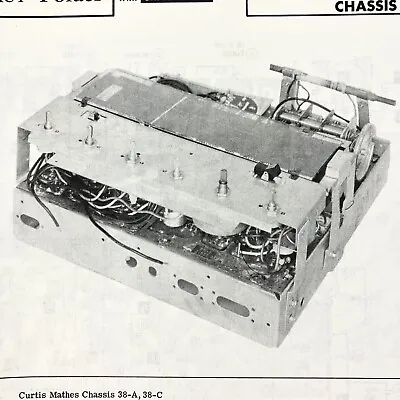 Vintage Original 1967 Curtis Mathes Radio 38A 38C Wire Schematic Service Manual • $9.99