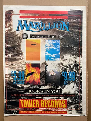 MARILLION SEASONS END POSTER SIZED Original Music Press Advert From 1989 - Print • $14.80