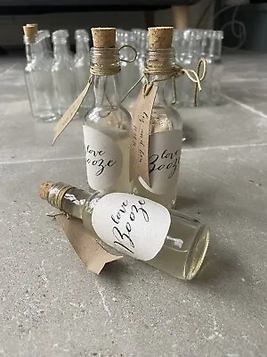 £20 • Buy Glass Spirit 50ml Bottle With Cork Top Wedding Favours