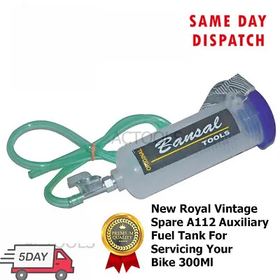 New Royal Vintage Spare A112 Auxiliary Fuel Tank For Servicing Your Bike 300Ml • $15