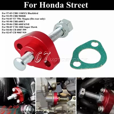 Red Manual Cam Chain Tensioner For Honda CBR600F4/F4i VTR1000 Super Hawk 98-05  • $19.55