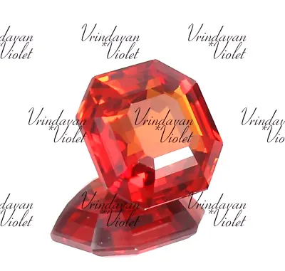 8+Ct Natural Certified Red Orange Spinel Asscher Cut Loose Gemstone HOT Selling • $30.39