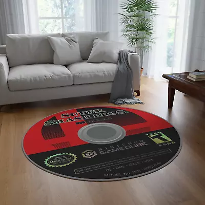 Super Smash Bros Rug Game Room Decor Disc Rug Mario Bros Video Games Carpet • $54.25