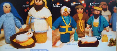 £1.99 • Buy Xmas Nativity Scene Toy KNITTING PATTERN DK Height 20 - 25cm Christmas 10 Pieces