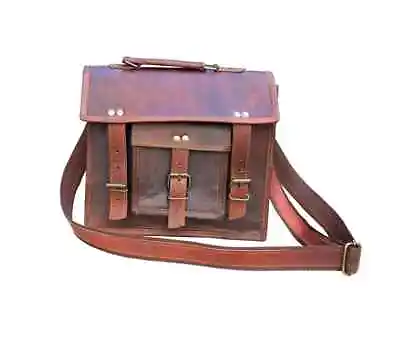 11  Men's Vintage Leather Messenger Business Briefcase Satchel Bag A Perfect Bag • $42.30