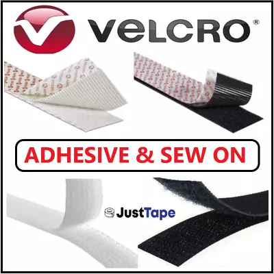 VELCRO® HOOK And LOOP SELF ADHESIVE VELCRO & SEW STITCH ON VELCRO Sticky Strips • £99.95