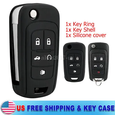 5 Buttons For Chevrolet Cruze Buick GM Silicone Flip Key Cover Case Remote Fob • $10.99