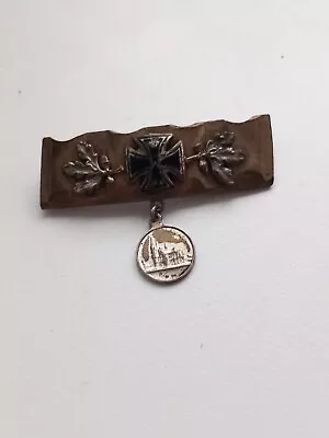 £12 • Buy Original GERMAN WW1 Veteran's Badge - Iron Coss And Oak Leaves - Coln Mini Medal