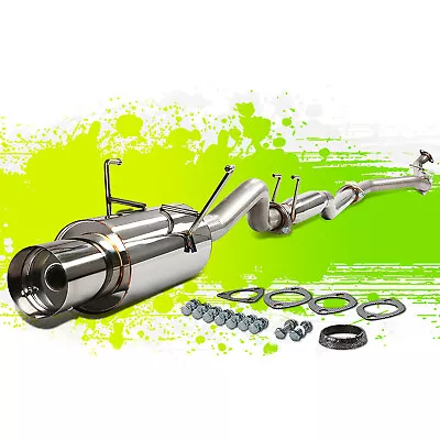 For 01-05 Honda Civic Dx/lx Em/es 4 Tip Polished Stainless Steel Catback Exhaust • $135