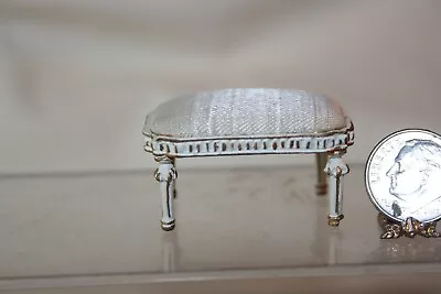 Miniature Dollhouse Bespaq Louis XVI Upholstered Footstool 1:12 • $24.99