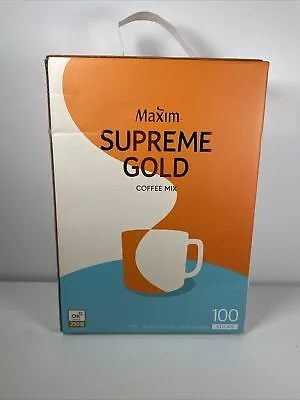 New Maxim Supreme Gold Coffee Mix 100 Sticks Instant Coffee. • $30