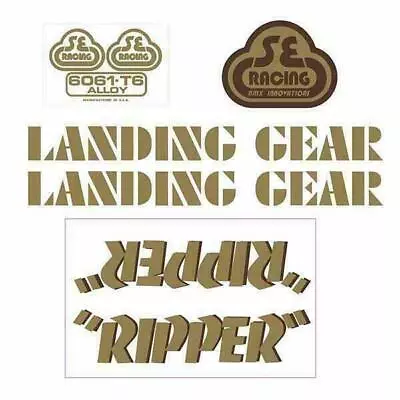 SE Racing - 80'S Ripper Decal Set In Gold With Brown Shadow - Old School Bmx • $60.50