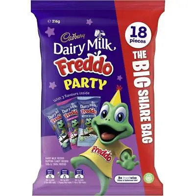 Cadbury Dairy Milk Freddo Chocolate Variety Large Party Pack 18 Pack • $15