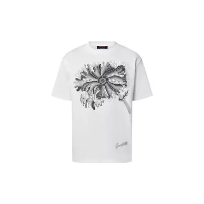 Louis Vuitton Men’s Flower Logo White T-shirt Size S New 100% • £65